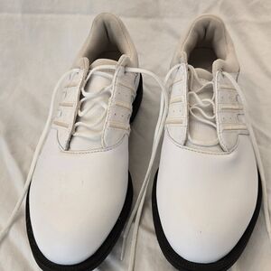 adidas White and Black Golf Shoes